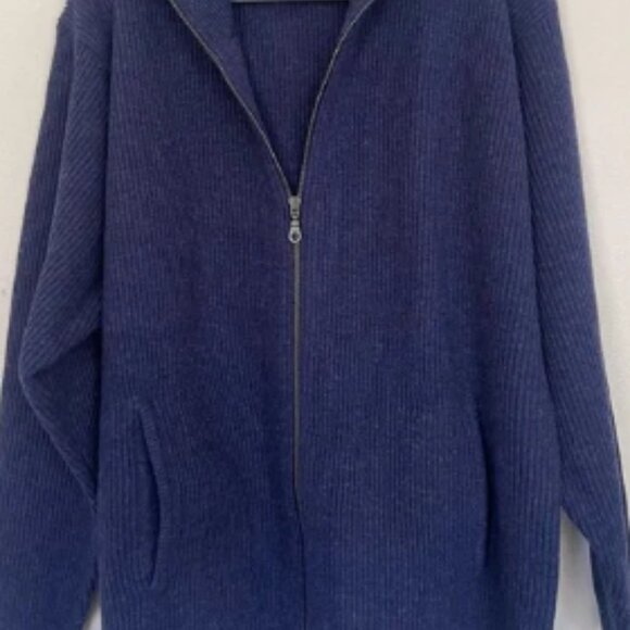 RRL Double RL Men's‎ Knit Cashmere Cardigan V-Neck Sweater Navy Blue Medium - Picture 9 of 9